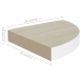 Estante esquinero pared 2 uds blanco roble MDF 25x25x3,8 cm