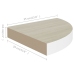 vidaXL Estante de esquina de pared 2 uds MDF roble/blanco 35x35x3,8 cm