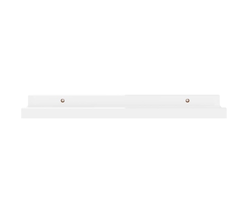 vidaXL Estantes de pared 2 unidades blanco brillo 40x9x3 cm