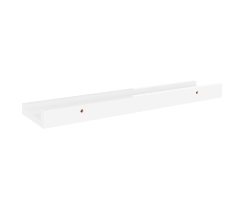 vidaXL Estantes de pared 2 unidades blanco brillo 40x9x3 cm