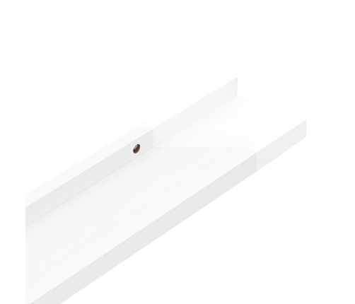 vidaXL Estantes de pared 2 unidades blanco brillo 40x9x3 cm