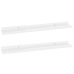 vidaXL Estantes de pared 2 unidades blanco brillo 60x9x3 cm