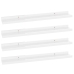 vidaXL Estantes de pared 4 unidades blanco brillo 60x9x3 cm