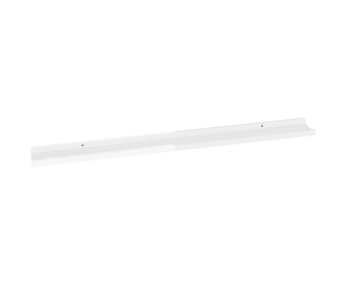 vidaXL Estantes de pared 4 unidades blanco brillo 100x9x3 cm