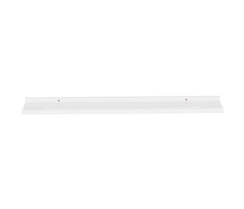 vidaXL Estantes de pared 2 unidades blanco 100x9x3 cm