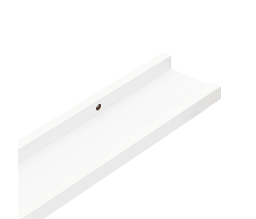 vidaXL Estantes de pared 2 unidades blanco 100x9x3 cm