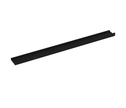 vidaXL Estantes de pared 2 unidades negro 100x9x3 cm