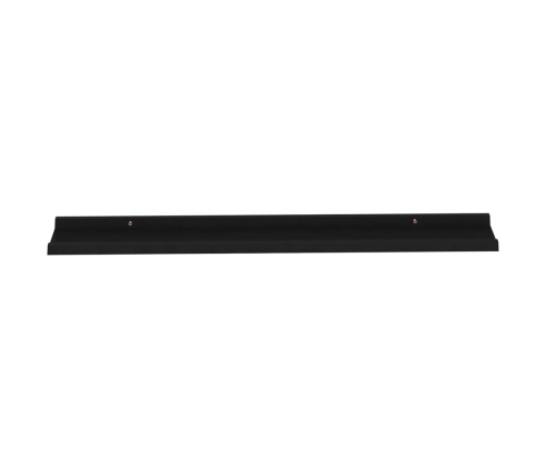 vidaXL Estantes de pared 2 unidades negro 100x9x3 cm