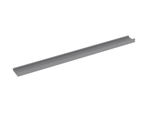 vidaXL Estantes de pared 2 unidades gris 100x9x3 cm