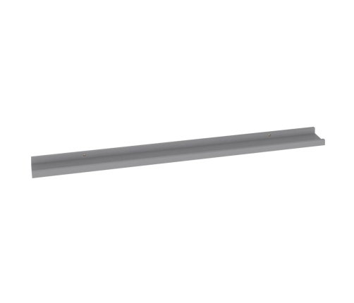 vidaXL Estantes de pared 2 unidades gris 100x9x3 cm