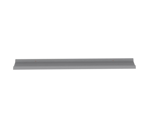 vidaXL Estantes de pared 2 unidades gris 100x9x3 cm