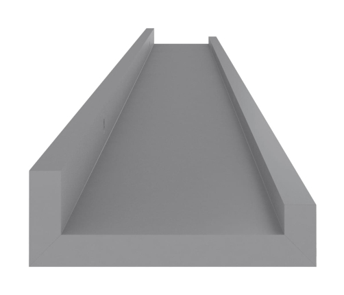 vidaXL Estantes de pared 2 unidades gris 100x9x3 cm