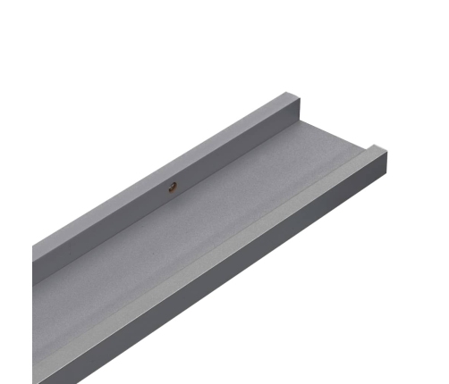 vidaXL Estantes de pared 2 unidades gris 100x9x3 cm