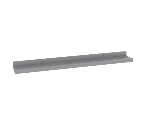 vidaXL Estantes de pared 4 unidades gris 60x9x3 cm