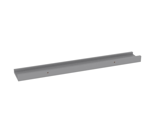 vidaXL Estantes de pared 4 unidades gris 60x9x3 cm