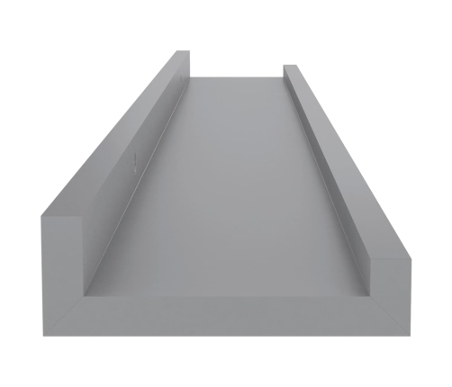 vidaXL Estantes de pared 4 unidades gris 60x9x3 cm