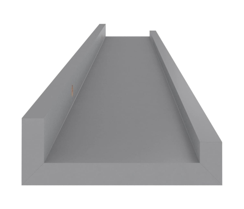 vidaXL Estantes de pared 4 unidades gris 80x9x3 cm