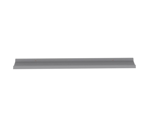 vidaXL Estantes de pared 4 unidades gris 100x9x3 cm