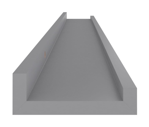 vidaXL Estantes de pared 4 unidades gris 100x9x3 cm