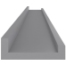 vidaXL Estantes de pared 4 unidades gris 100x9x3 cm