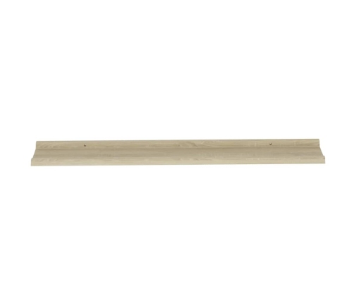 vidaXL Estantes de pared 2 unidades roble Sonoma 100x9x3 cm