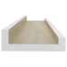 vidaXL Estantes de pared 4 unidades blanco y roble Sonoma 40x9x3 cm