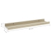 vidaXL Estantes de pared 4 unidades blanco y roble Sonoma 40x9x3 cm