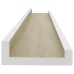 vidaXL Estantes de pared 4 unidades blanco y roble Sonoma 60x9x3 cm