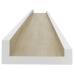 vidaXL Estantes de pared 4 unidades blanco y roble Sonoma 80x9x3 cm