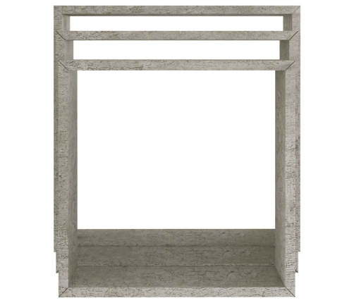 Estantes cubo de pared 3 unidades gris hormigón