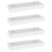 vidaXL Estantes de pared Loggia 4 uds blanco MDF 40x15x4 cm