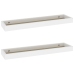 Estantes de pared Loggia 2 uds roble y blanco MDF 60x15x4 cm