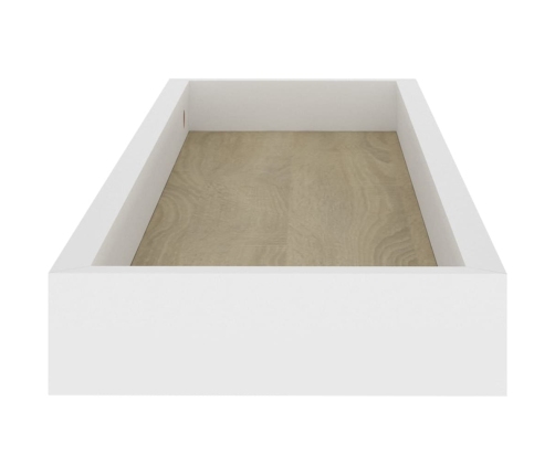 Estantes de pared Loggia 2 uds roble y blanco MDF 60x15x4 cm