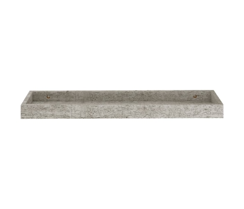 Estantes de pared Loggia 4 uds gris hormigón MDF 60x15x4 cm