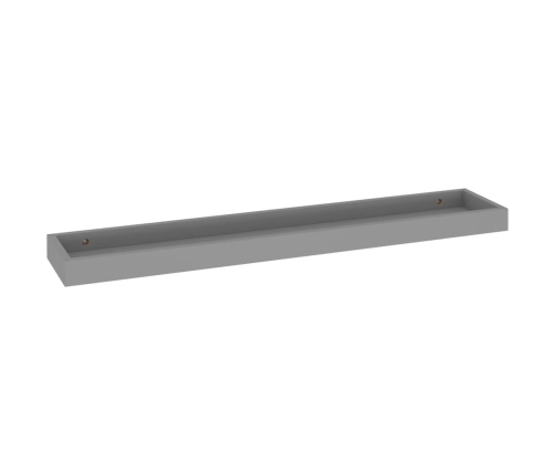 Estantes de pared Loggia 2 uds gris MDF 80x15x4 cm