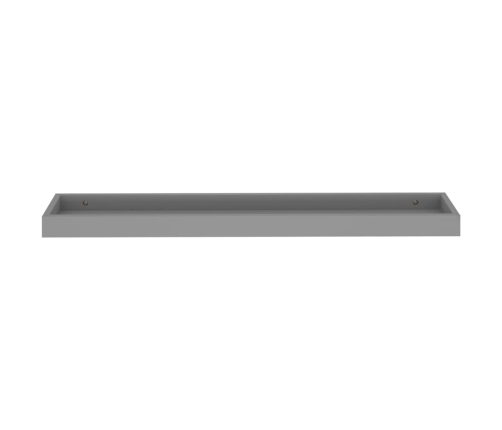 Estantes de pared Loggia 2 uds gris MDF 80x15x4 cm