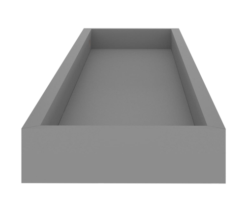 Estantes de pared Loggia 2 uds gris MDF 80x15x4 cm