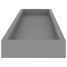 Estantes de pared Loggia 2 uds gris MDF 80x15x4 cm