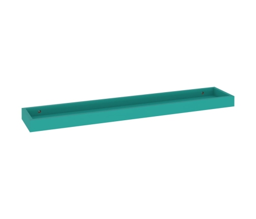 Estantes de pared Loggia 2 uds azul MDF 80x15x4 cm