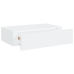 Estantes de pared con cajón 2 uds MDF blanco 40x23,5x10 cm