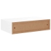 Estantes de pared con cajón 2 uds MDF blanco 40x23,5x10 cm