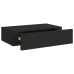 vidaXL Estantes de pared con cajón 2 uds MDF negro 40x23,5x10 cm