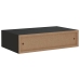 vidaXL Estantes de pared con cajón 2 uds MDF negro 40x23,5x10 cm