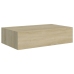 vidaXL Estantes de pared con cajón 2 uds MDF roble 40x23,5x10 cm