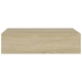 vidaXL Estantes de pared con cajón 2 uds MDF roble 40x23,5x10 cm