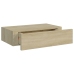 vidaXL Estantes de pared con cajón 2 uds MDF roble 40x23,5x10 cm