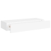 vidaXL Estantes de pared con cajón 2 uds MDF blanco 60x23,5x10 cm