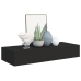 vidaXL Estante con cajón de pared MDF negro 60x23,5x10 cm