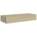 vidaXL Estante con cajón de pared MDF roble 60x23,5x10 cm