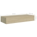 vidaXL Estante con cajón de pared MDF roble 60x23,5x10 cm